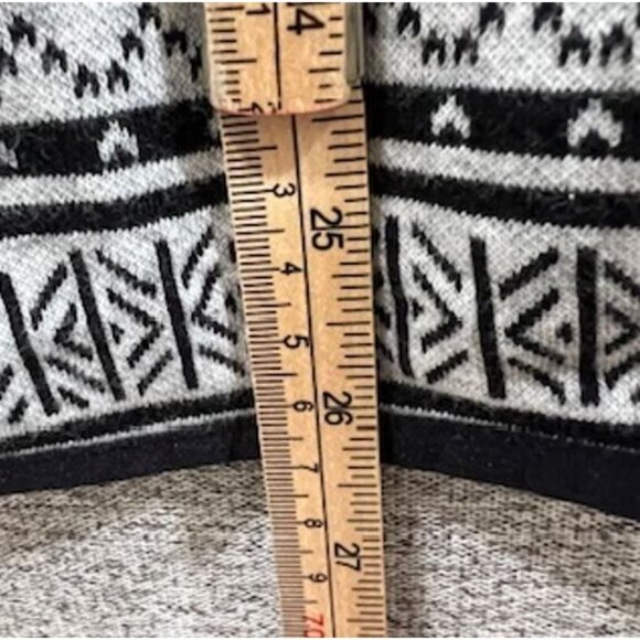 T by Talbots Womens Sweater Tops Medium Black Geometric Design Mock Neck Knit - Picture 5 of 12